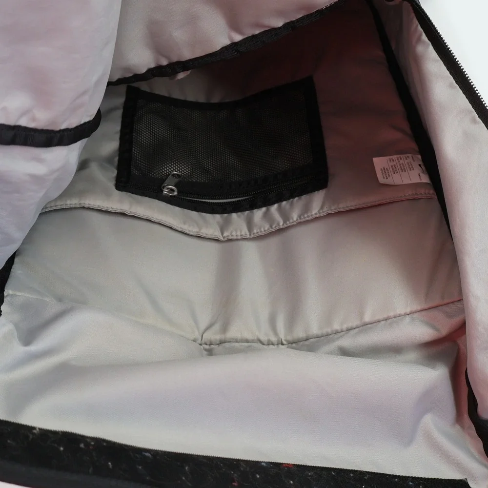 Nike Roll Top Backpack Unisex OS Grey Black Heathered Swoosh Logo Buckle